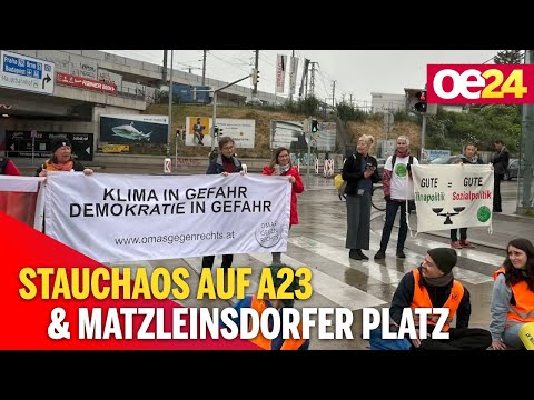 Letzte Generation: Stauchaos auf A23 & Matzleinsdorfer Platz